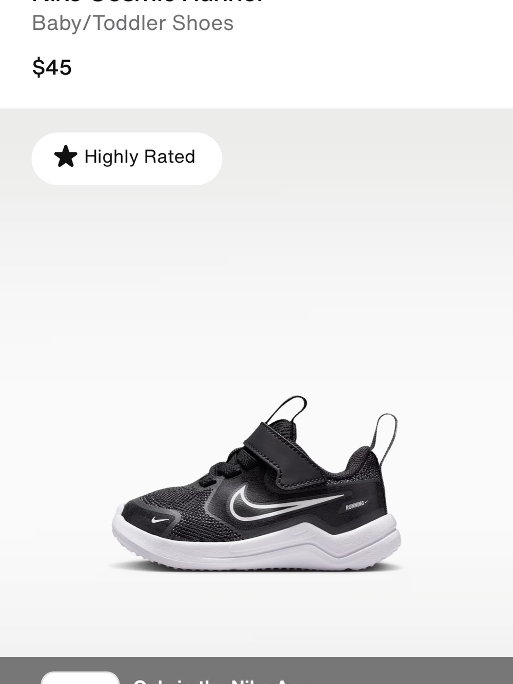 Toddler Nike Cosmic Runner